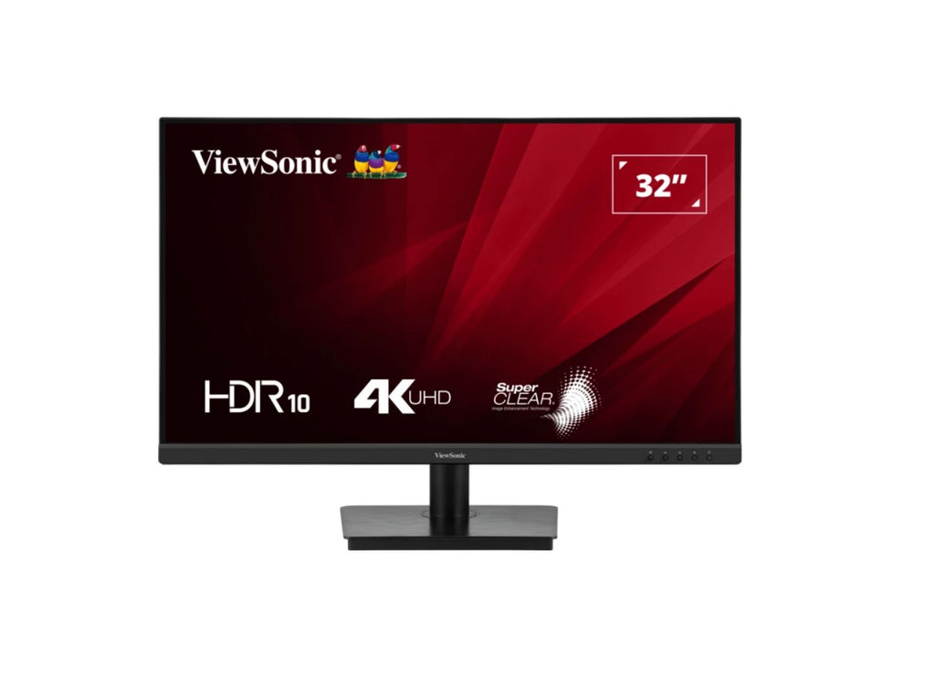 ViewSonic 32” VA3208 4K UHD 3840 x 2160, Superclear, HDR10, 2x HDMI and 1x DP, 3.5 Audio Port, Office Business Monitor Retail