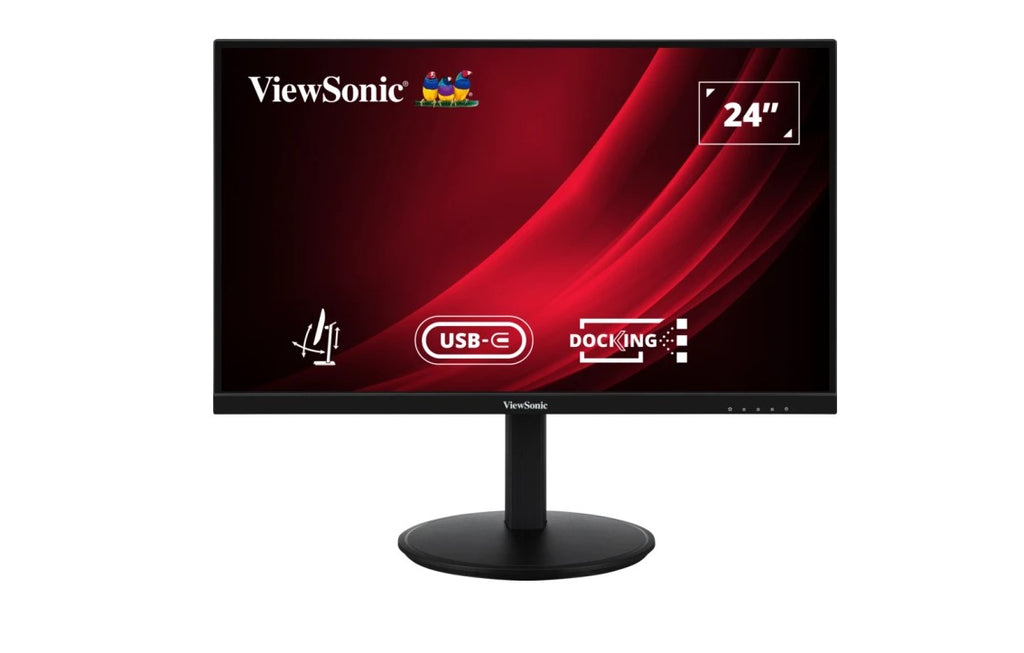 ViewSonic 24” Full HD Ergonomic Docking Monitor with USB-C 65w, USB 3.2 Hub, 100hz, HDMI, DP, Ergonomics Height Adjust, Swivel, Pivot, Advanced Wty