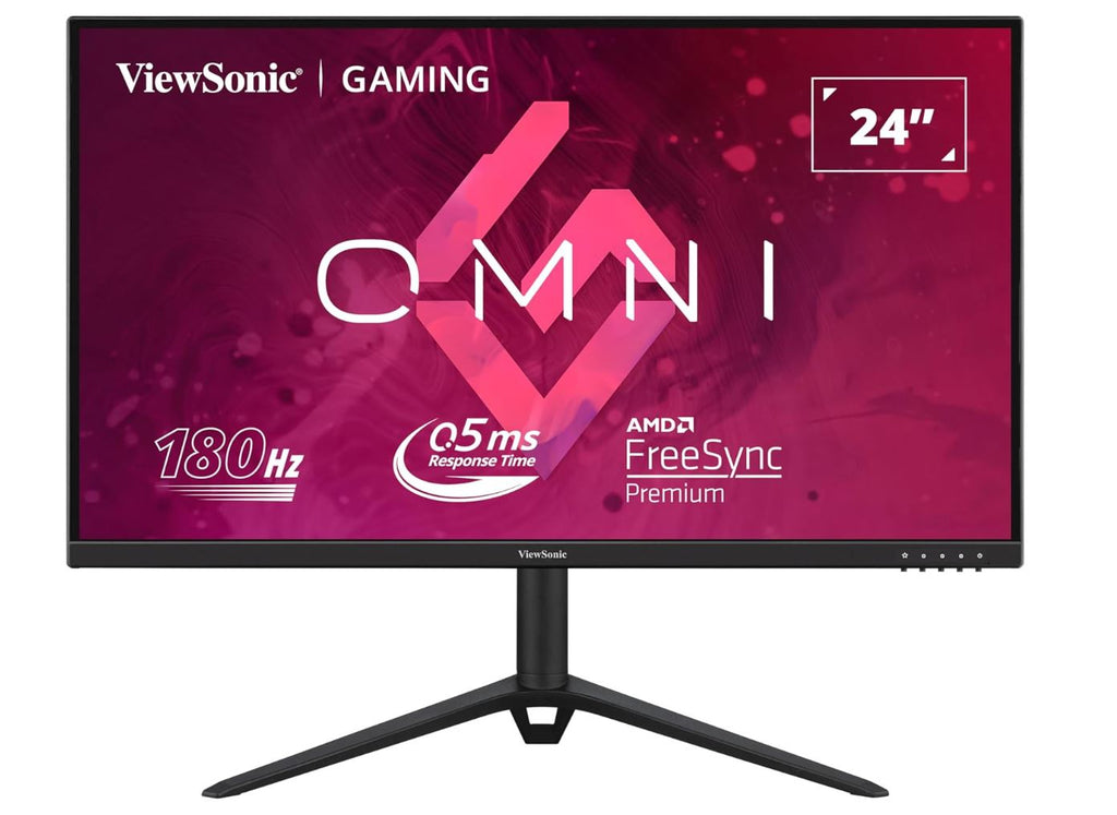 ViewSonic 24” 180Hz 0.5ms, Fast IPS, Crisp Image and Smooth play. VESA Clear MR certified, Freesync, Adaptive Sync, Speakers, HDMI  DP Gaming Monitor