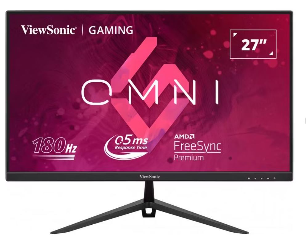 ViewSonic VX2728 27” 180Hz 0.5ms, Fast IPS, Crisp Image  Smooth play. VESA Clear MR certified, Freesync, Adaptive Sync, Speakers,  Gaming Monitor