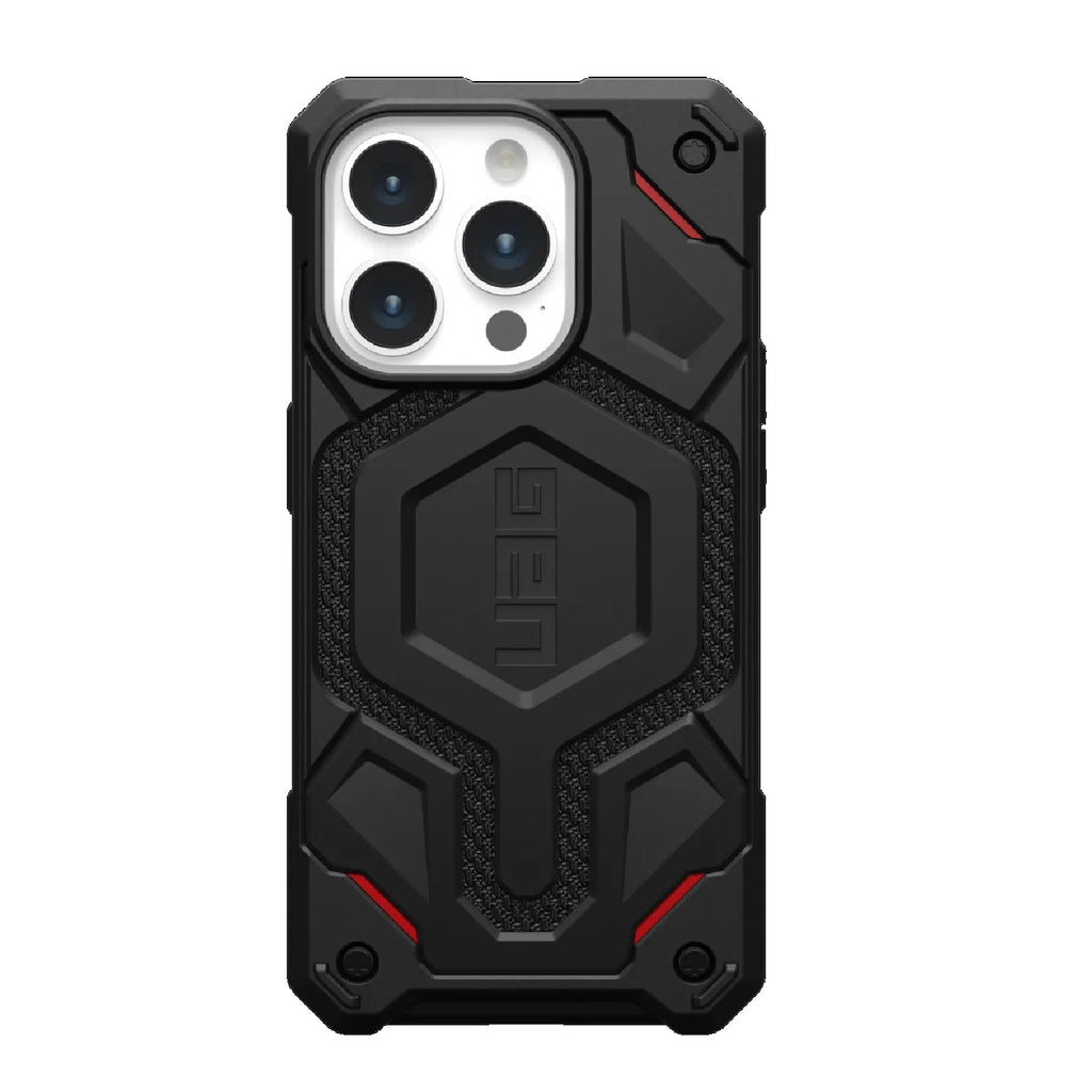 UAG Monarch Pro MagSafe Apple iPhone 15 Pro (6.1") Case - Kevlar Black (114221113940), 25 ft. Drop Protection(7.6M),5 Layers of Protection,10 Yr. WTY.