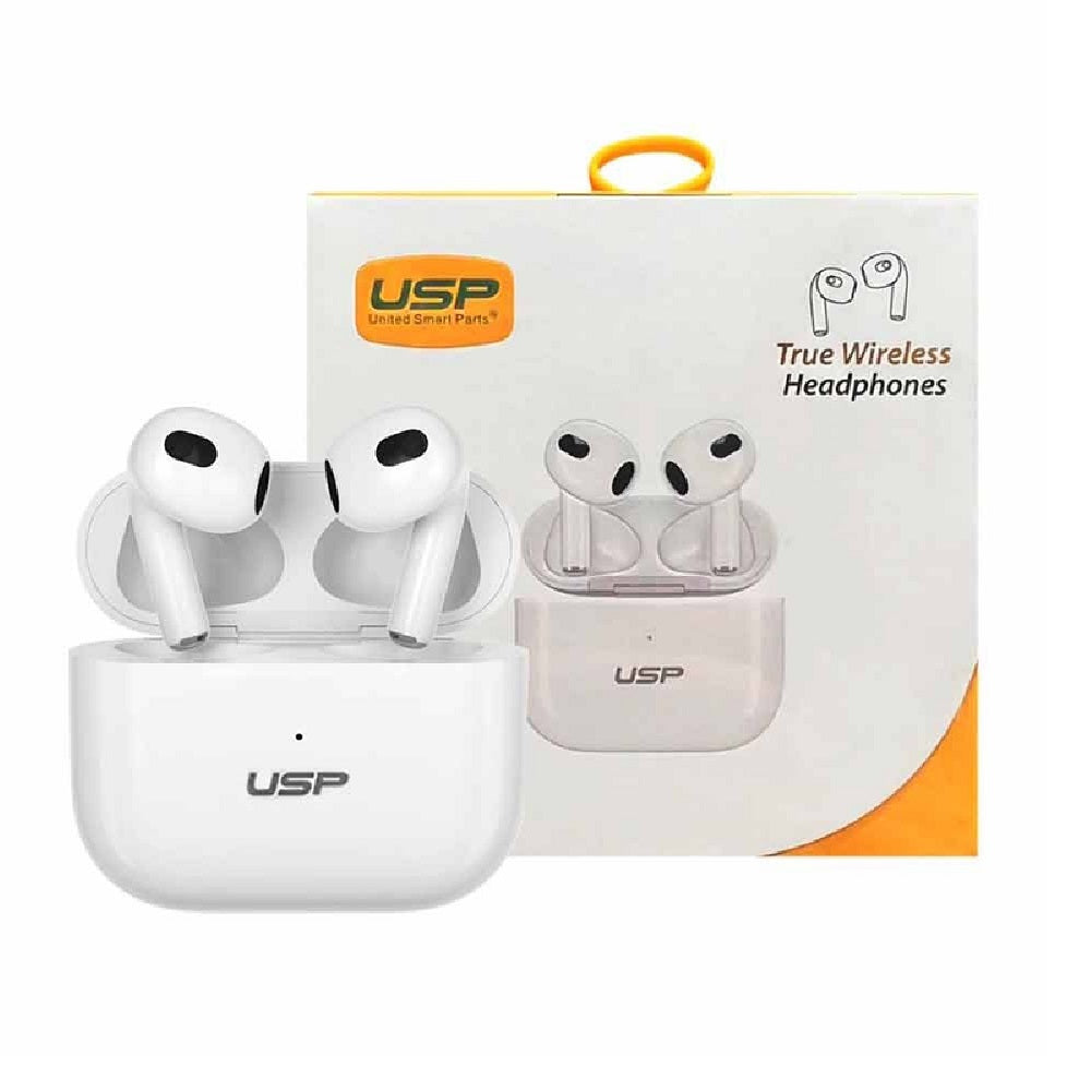 USP True Wireless Earphones/Headphones White BT241 - Smart Touch Controls, Noise Isolation, Ergonomic Fit, Bluetooth v5.0, Stable  Lightweight