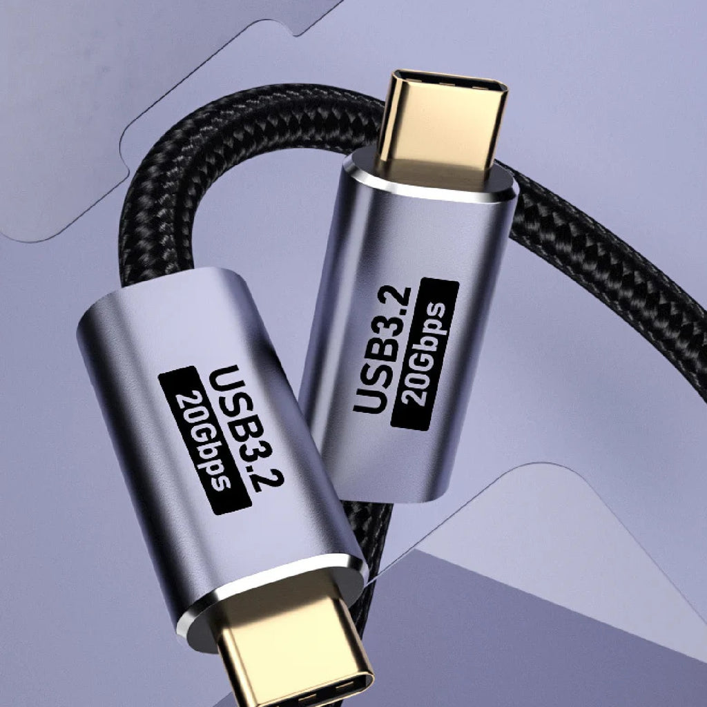 Pisen BoostUp Braided USB-C to USB-C (3.2 Gen2) Charge  Video (8K@64HZ) Cable (2M) Black,5A/100W PD, Fast Charge, 20Gbps,Best for Laptop