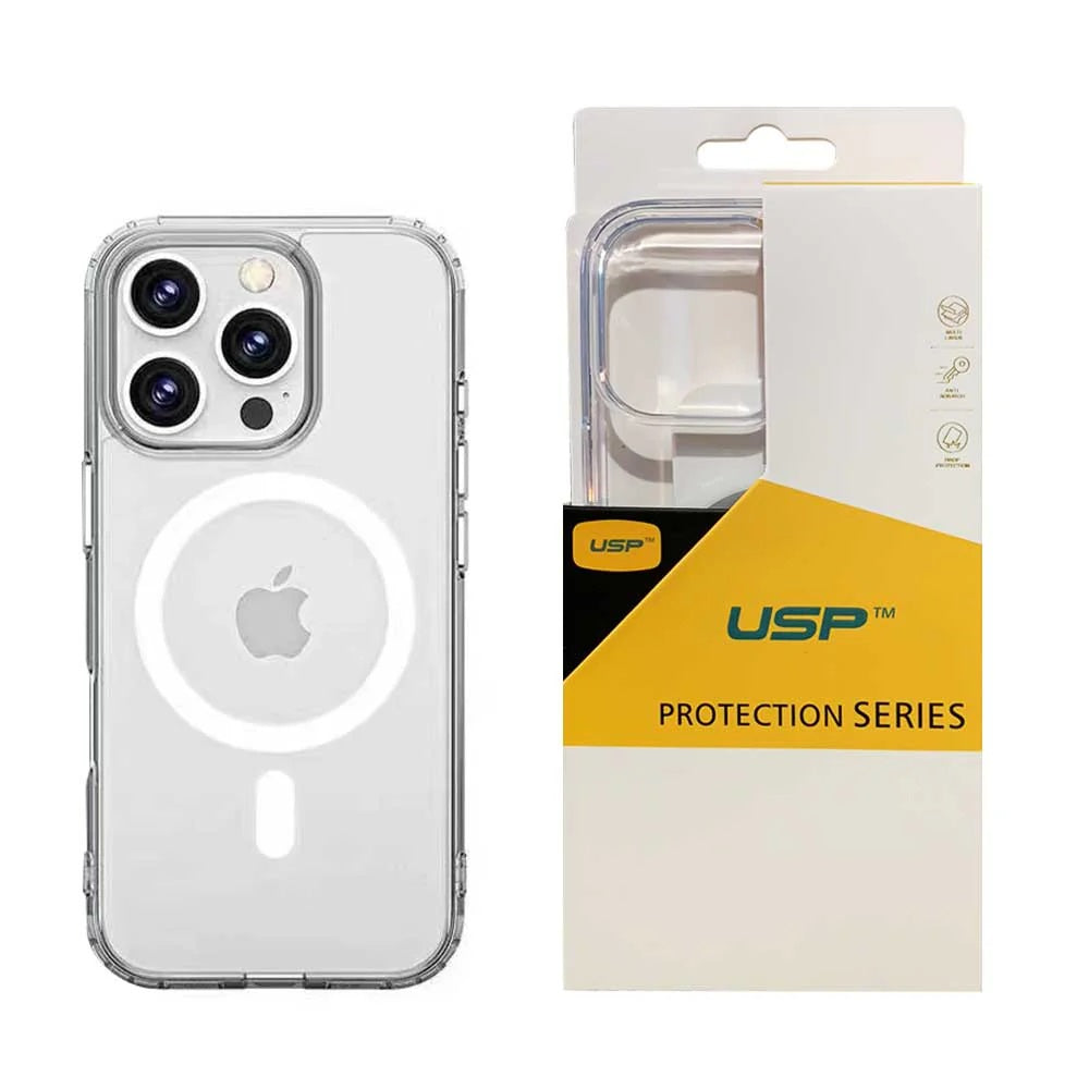 USP Apple iPhone Air (6.5") Clear Rock Shockproof Case with MagSafe - Ultra-Thin, Lightweight, Non-Slip, Strong And Durable Materials