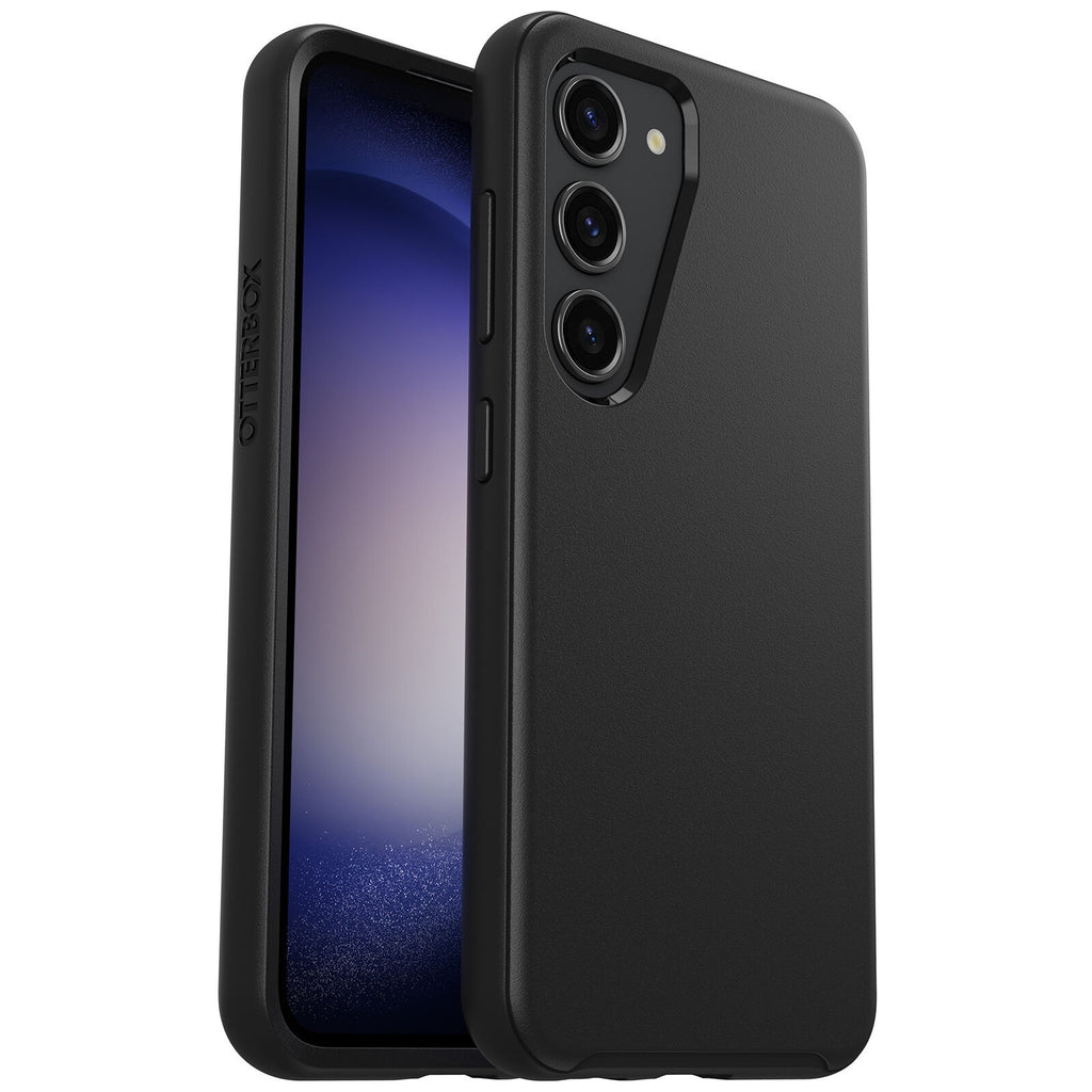 OtterBox Symmetry Samsung Galaxy S23 5G (6.1") Case Black - (77-91135), Antimicrobial, DROP+ 3X Military Standard, Raised Edges, 7 Years Warranty