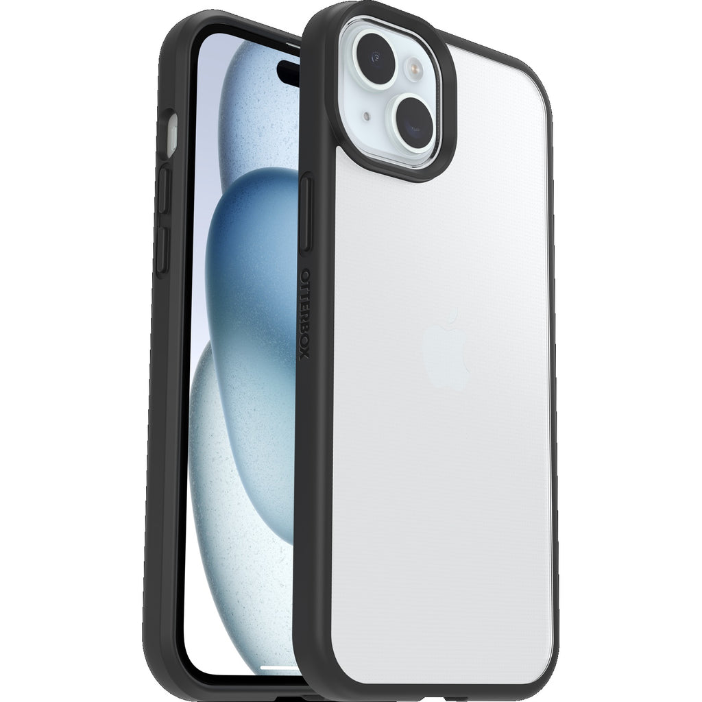 OtterBox React Apple iPhone 15 Plus / iPhone 14 Plus (6.7") Case Black Crystal (Clear/Black) - (77-92768), DROP+ Military Standard,7 Years Warranty