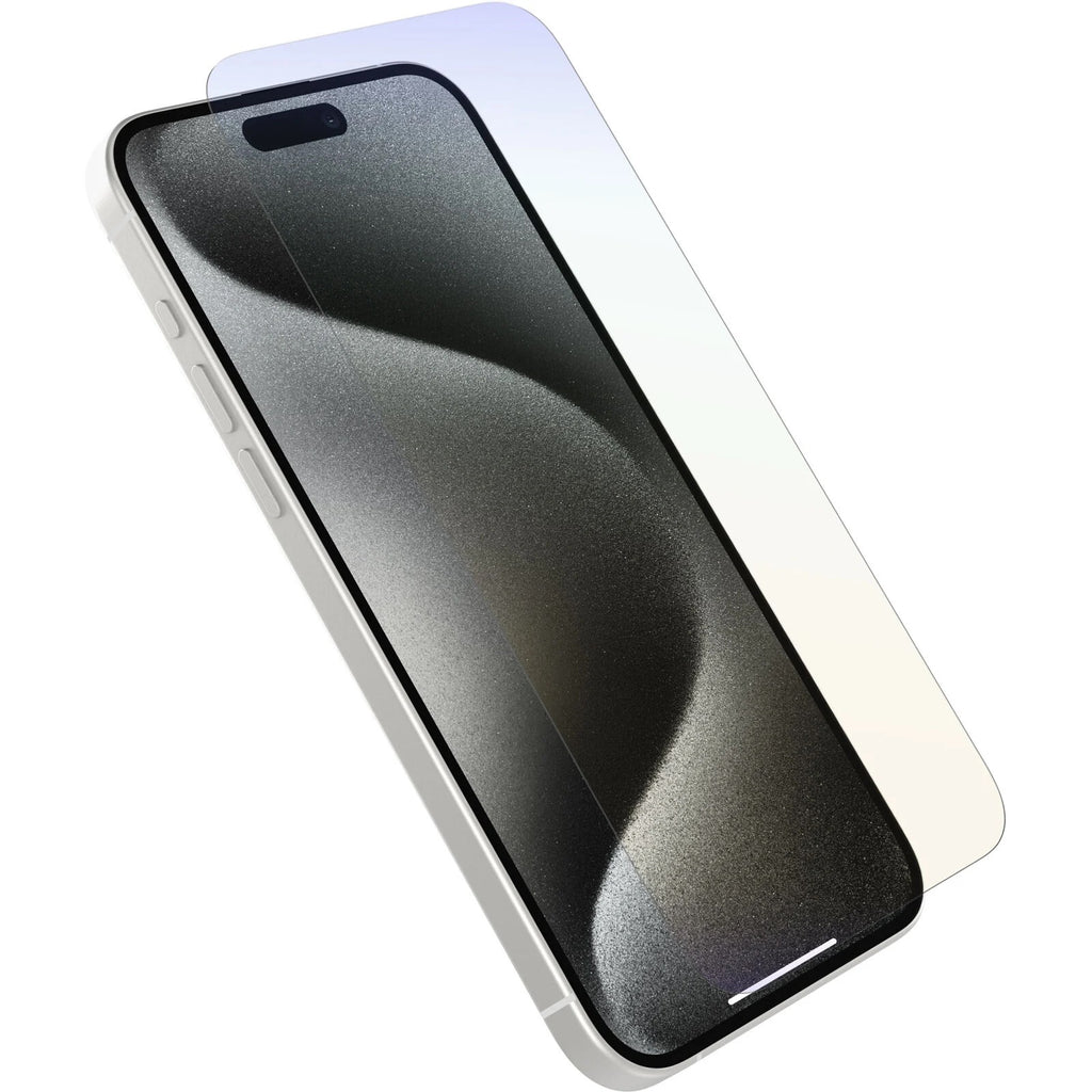 OtterBox Premium Pro Glass Antimicrobial Anti-Blue Light Apple iPhone 15 Pro Max (6.7") Screen Protector Clear - No Retail Packaging, 2 Years Warranty
