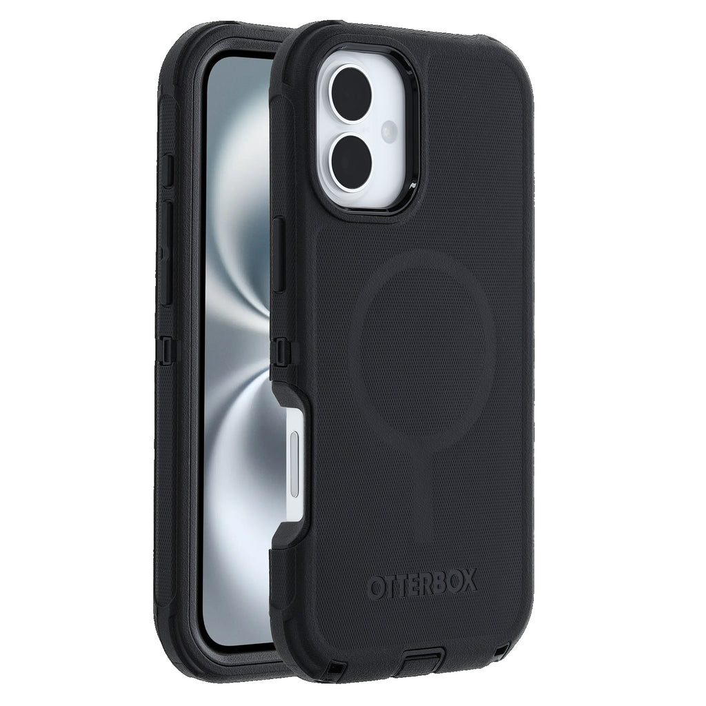 OtterBox Defender MagSafe Apple iPhone 16 (6.1") Case Black - (77-95961), DROP+ 7X Military Standard,Tri-Layer,Port Covers, 7 Years Warranty
