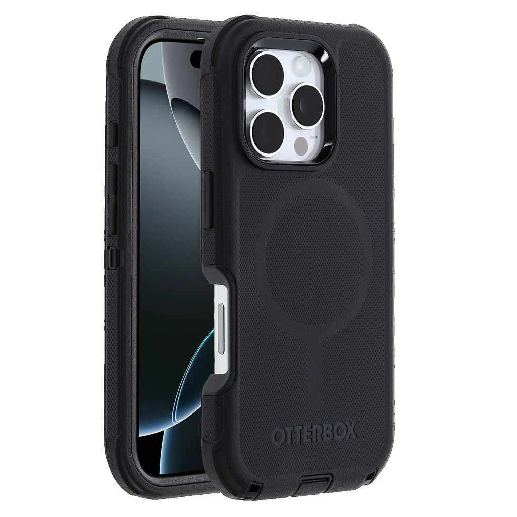 OtterBox Defender MagSafe Apple iPhone 16 Pro Max (6.9") Case Black - (77-95989), DROP+ 7X Military Standard, Tri-Layer,Port Covers, 7 Years Warranty