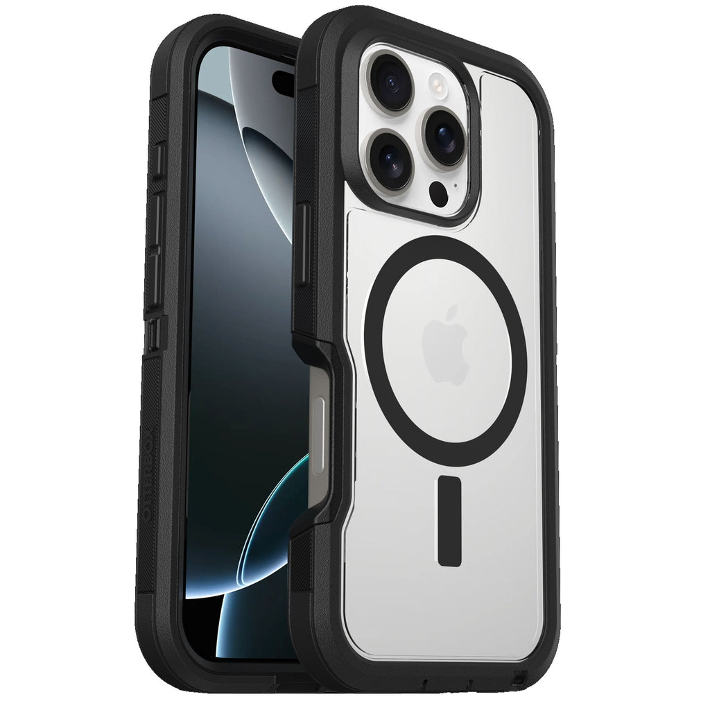 OtterBox Defender XT MagSafe Apple iPhone 16 Pro Max (6.9") Case Clear/Black - (77-96124), DROP+ 7X Military Standard,Multi-Layer, 7 Years Warranty