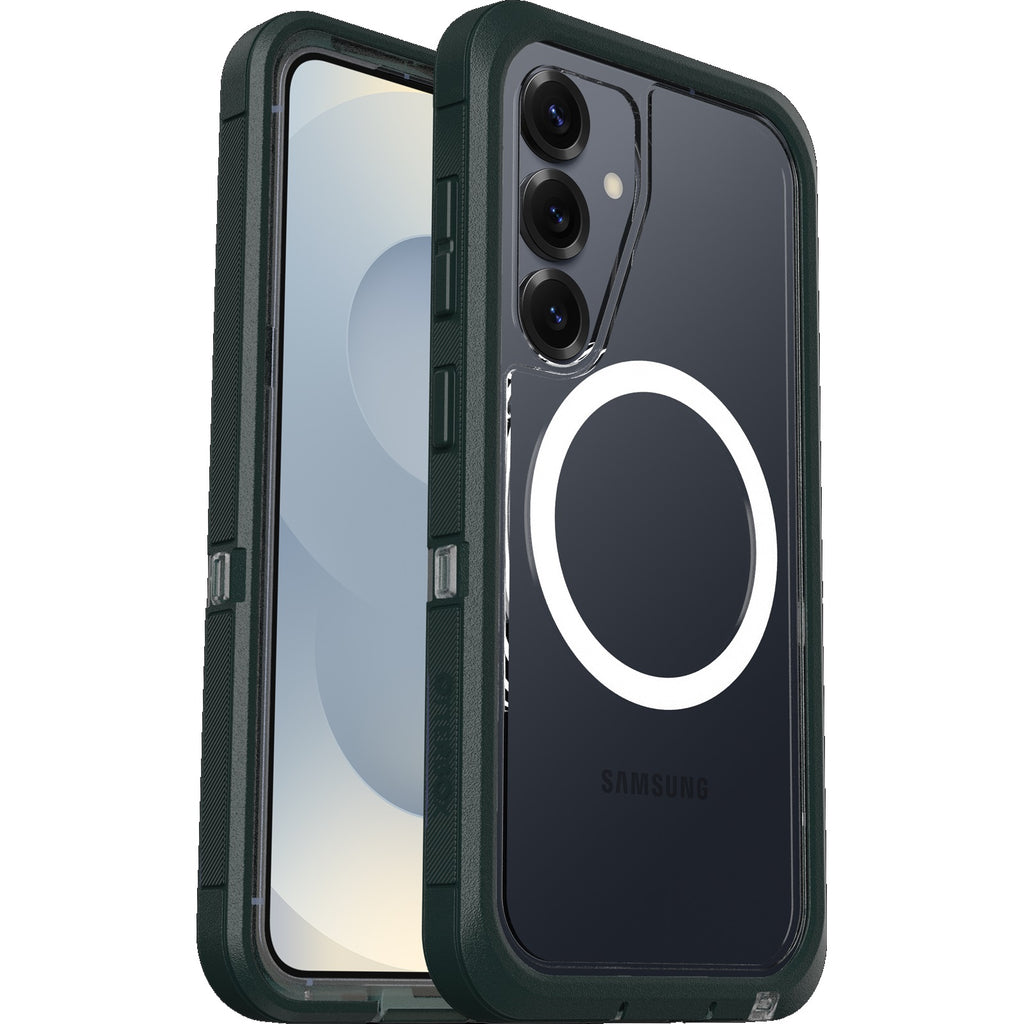 OtterBox Defender XT Clear Magnets Samsung Galaxy S25 5G (6.2") Case Sagebrush (Green) -  (77-97870), DROP+ 7X Military Standard, 7 Years Warranty
