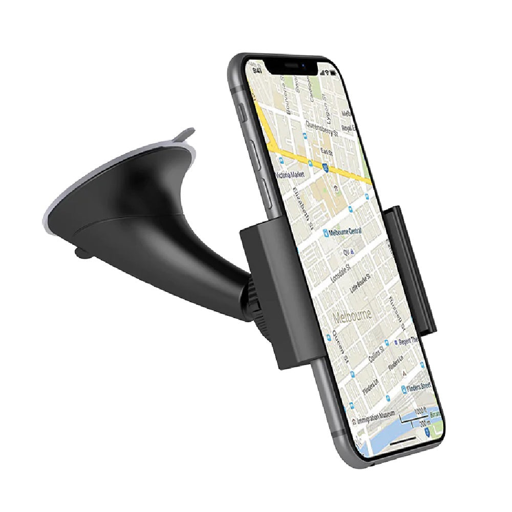 Cygnett DashView Vice Universal In-Car Windscreen Mount-Black(CY1738UNVIC),Secure  Adjustable Cradle,Work with between 55-86mm Wide,2 Years Warranty