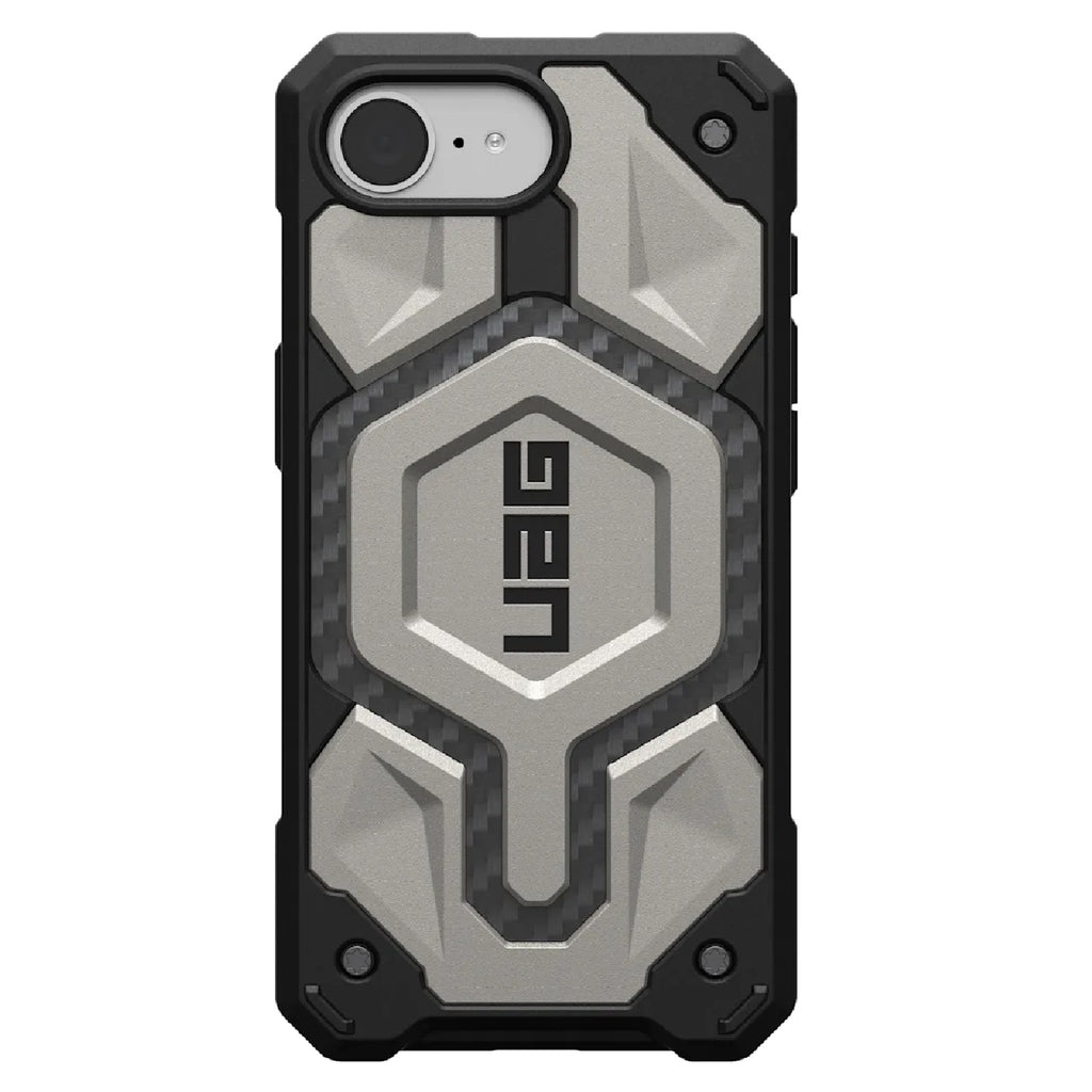 UAG Monarch Pro MagSafe iPhone 16E (6.1") Rugged Case-Titanium (114497113636), 25ft. Drop Protection, Drop+ 5X MilitaryTest Standard,10 Years Warranty