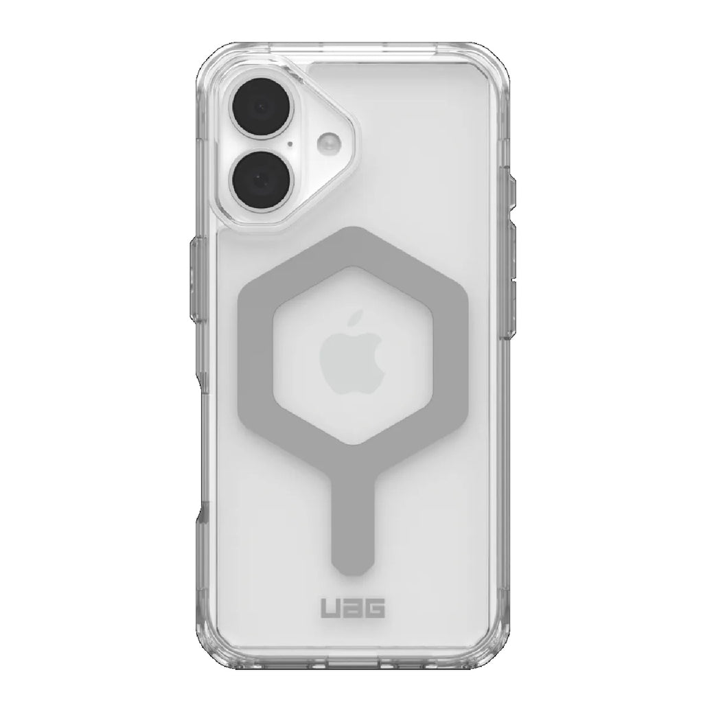 UAG Plyo MagSafe Apple iPhone 16 (6.1") Rugged Case - Ice/Silver (114482114333),16ft. Drop Protection (4.8M), Armored Shell, 10 Years Warranty