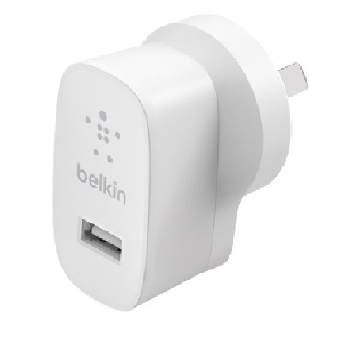 Belkin BoostCharge USB-A Wall Charger (12W) - White(WCA002auWH),Compatible with any USB-A devices,Lightweight Charger,Compact,Fast  Travel Ready,2YR