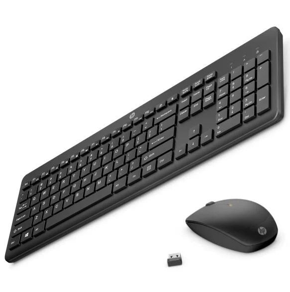 HP 235 USB Wireless Keyboard  Mouse Combo Reduced-sized  Low-Profile Quiet Keys Easy Cleaning Plug  Play for Notebook Desktop PC