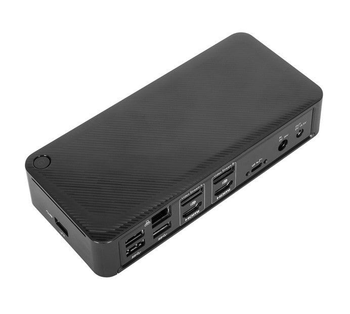 Targus Universal USB-C Dual Video 4K Docking Station with 100W Power Delivery Support 2x4K UHD@60Hz 2xHDMI2.0 2xDP USB-C 4xUSB-A GLAN Audio Combo