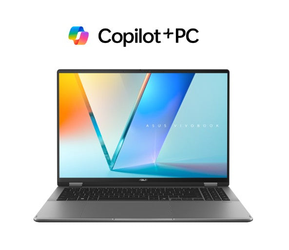 ASUS Vivobook 16 Flip 16" INTEL CORE ULTRA 7 258V 3K (2880 x 1800) OLED 16:10 aspect ratio LPDDR5X 32GB 1TB PCIEG4 Matte Grey Win11 Pro Notebook