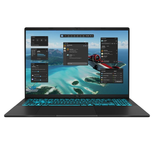 ASUS V16 16" INTEL CORE 7 240H (Raptor Lake) 144Hz FHD WUXGA (1920 x 1200) 16G 1TB Matte Black Win11P 1.9kg Content Creator Laptop