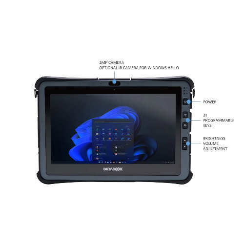 Durabook, U11, 11.6" FHD, Intel® Core™ i5-1230U, Windows 11, 8GB RAM, 256GB PCIe SSD, Wi-Fi 6E, Bluetooth v5.3, 2MP Front Camera, 3-year Warranty
