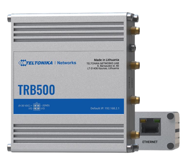 Teltonika TRB500 - Industrial 5G Gateway, with ultra-low latency and high data throughput, 4x4 MIMO, comes with the RutOS operating system