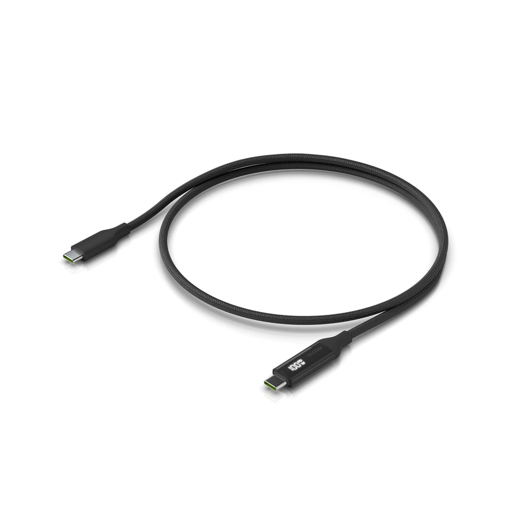 Ubiquiti USB-C Cable with Charge Display,Length 1M, Black, Braided Power  Data Cable With A Double-sided Charge Display,100W Max Power Output