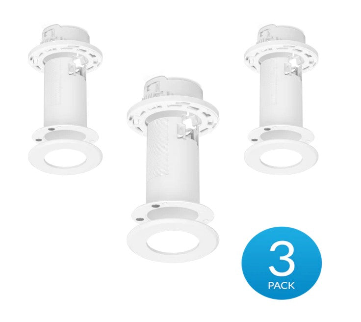 Ubiquiti Ceiling Mount 3 Pack, Compatible with U6 Mesh FlexHD, Mounts to a Drop Ceiling Tile, Drywall Ceiling, or Solid Ceiling, Incl 2Yr Warr