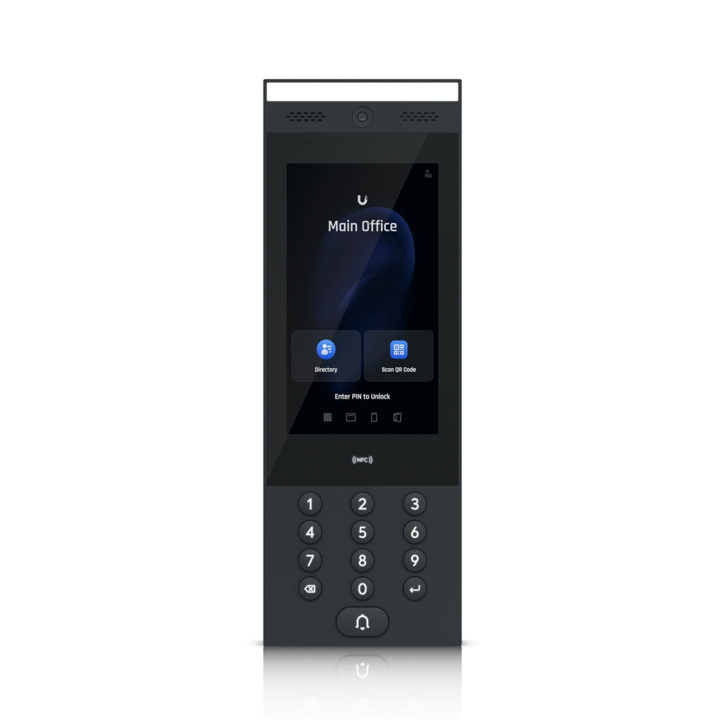 Ubiquiti Intercom,In/Outdoor Intercom Terminal, Manage Residential Commercial Building Entry Request, IP65, Bluetooth 4.2/ NFC Connect, Incl 2Yr Warr