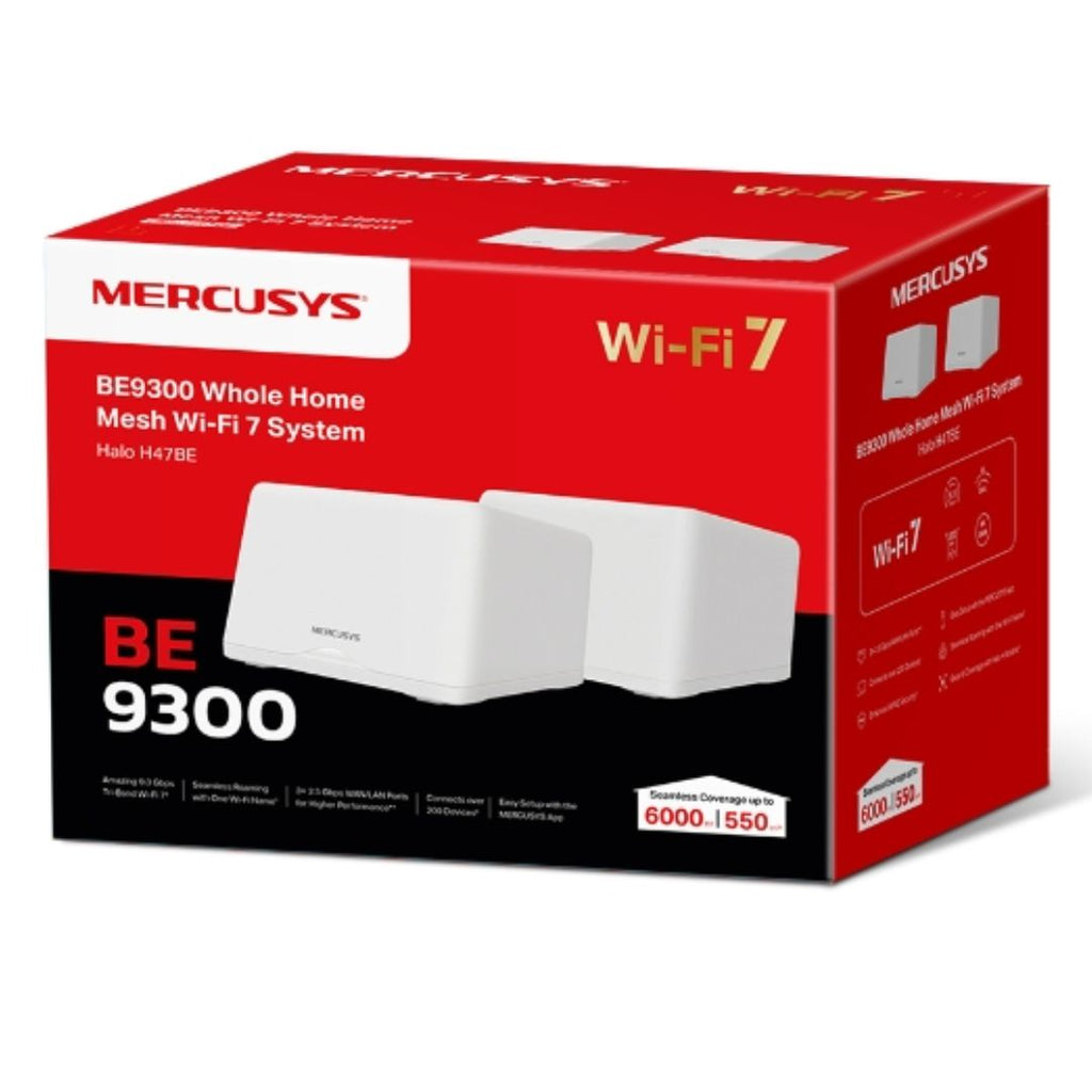 Mercusys Halo H47BE(2-pack) BE9300 Whole Home Mesh Wi-Fi 7 System