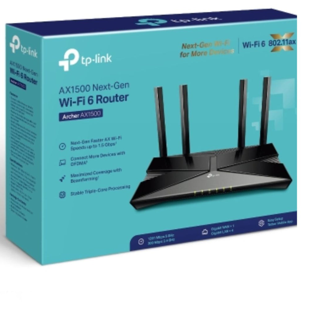 TP-Link Archer AX1500 AX1500 Wi-Fi 6 Router (802.11ax) Router 4x Gigabit Ports (WIFI6)