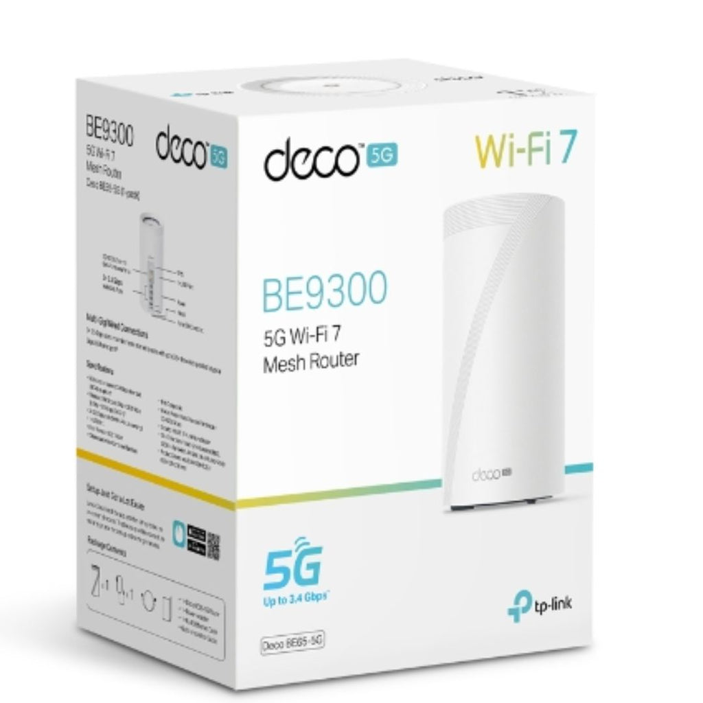 TP-Link Deco BE65-5G(1-pack) 5G BE9300 Tri-Band Whole Home Mesh Wi-Fi 7 Gateway