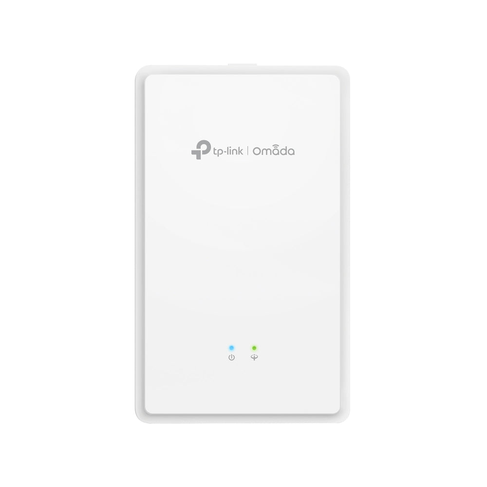 TP-Link EAP625GP-Wall Omada AX1800 Wi-Fi 6 Wall Plate GPON Access Point, 574Mbps at  2.4 GHz + 1201 Mbps at 5 GHz, AC Power, Poe Out,4×Internal Antenn