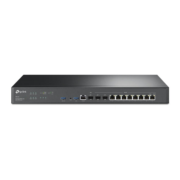 TP-Link ER8411 Omada VPN Router with 10G Ports , 1× 10G SFP+ WAN Port, 1× 10G SFP+ WAN/LAN Port,1× Gigabit SFP WAN/LAN Port, 8× Gigabit RJ45 WAN/LAN P