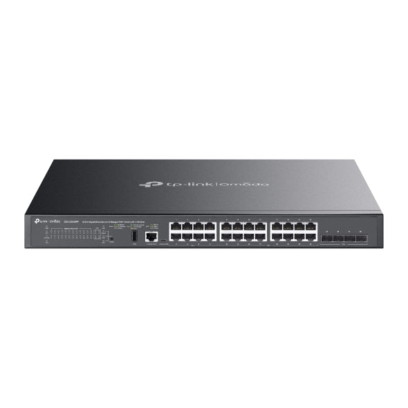 TP-Link SG5428XMPP Omada 24-Port Gigabit Stackable Lite L3 Managed PoE++ Switch with 4× 10G Slots