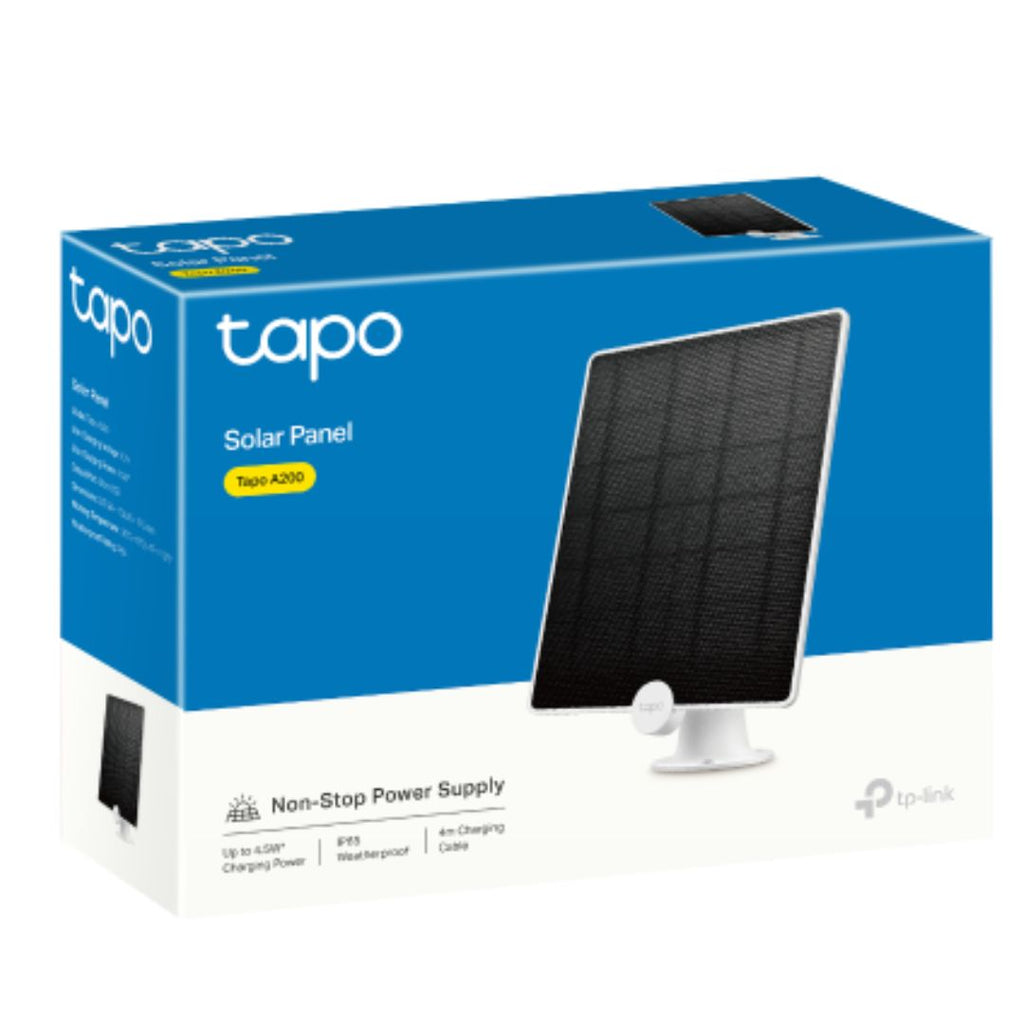 TP-Link Tapo A200 Tapo Solar Panel,Up to 4.5W Charging Power,4m Charging Cable,360° Adjustable Mounting Bracket