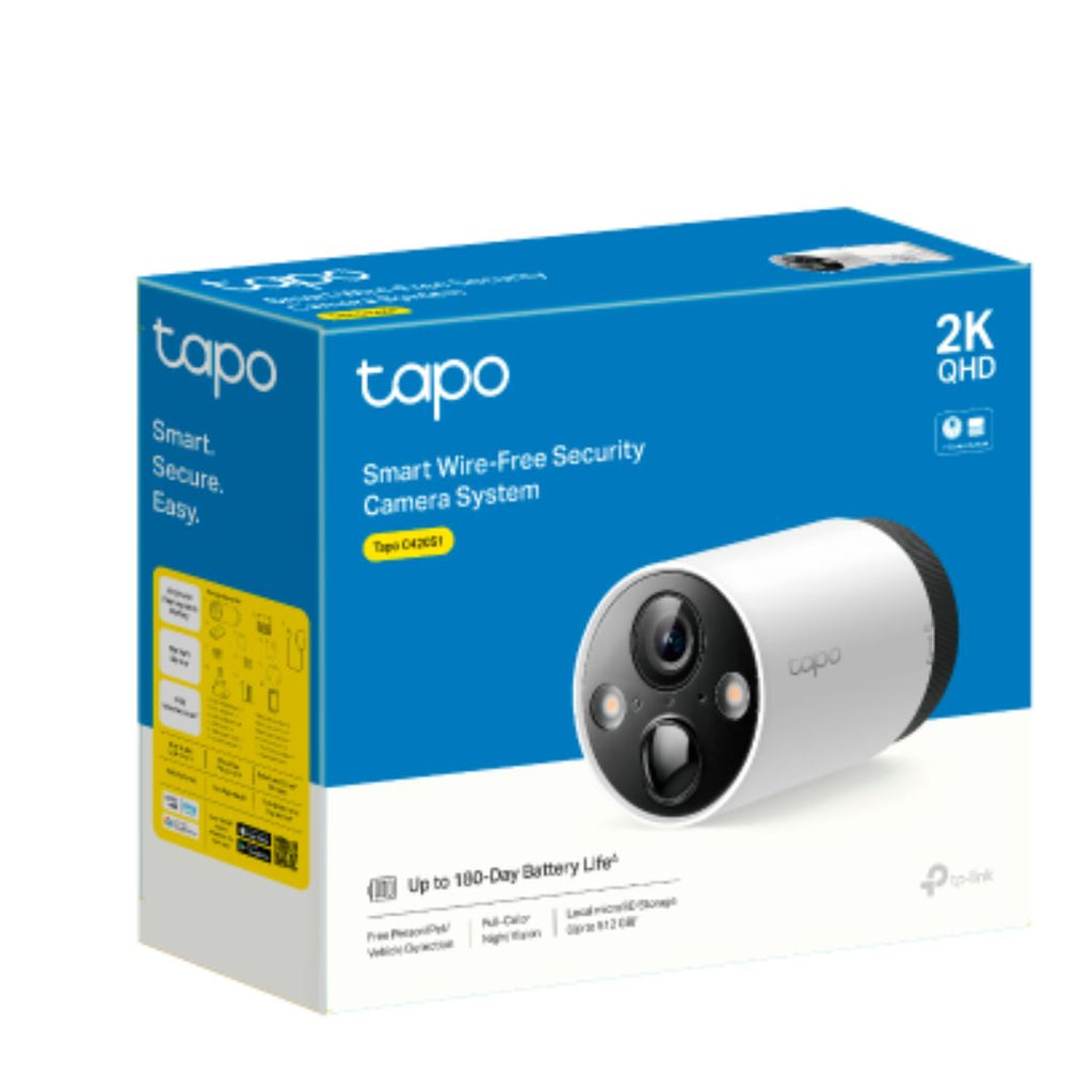 TP-Link Tapo C420S1 Smart Wire-Free Security Camera System, 1-Camera System