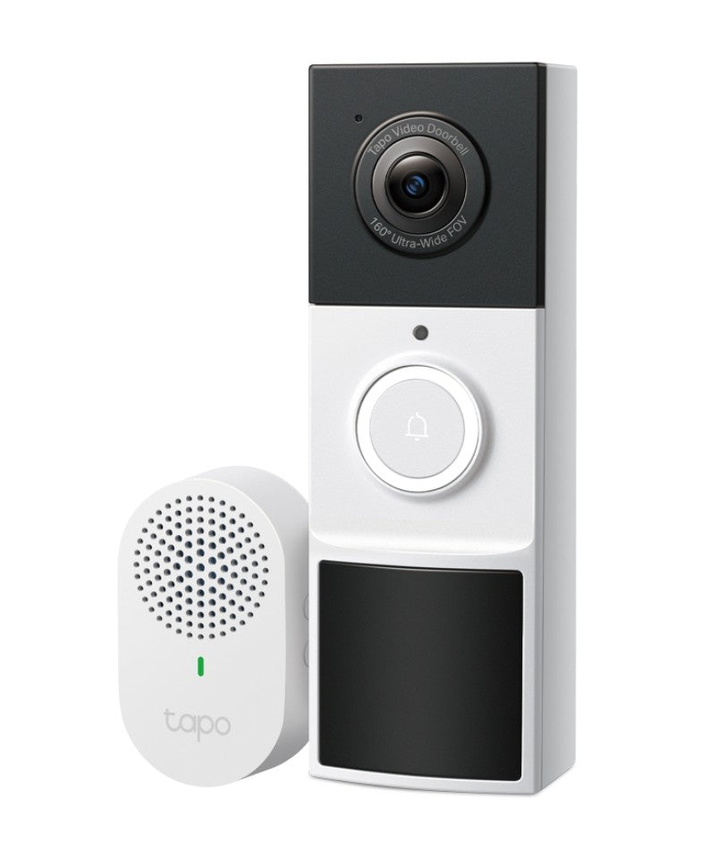 TP-Link TD21 Tapo Video Doorbell Camera, Ringtones, 230 days battery life, Head to Toe View (16:9), 160° Diagonal Field of View, Smart Detection and N