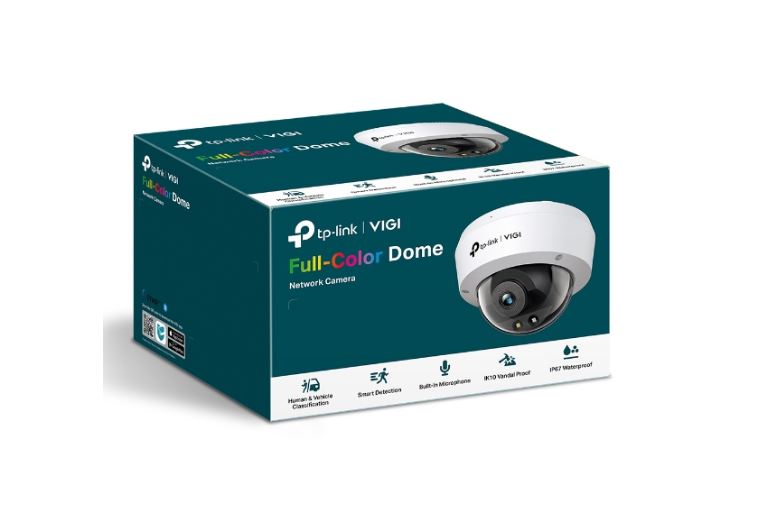 TP-Link VIGI 4MP C240(2.8mm) Full-Color Dome Network Camera, 2.8mm Lens, Smart Detection, 2YW(LD)