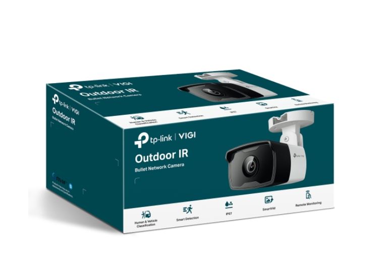 TP-Link VIGI 4MP C340I(4mm) Outdoor IR Bullet Network Camera, 4mm Lens, Smart Detection, 2YW (LD)