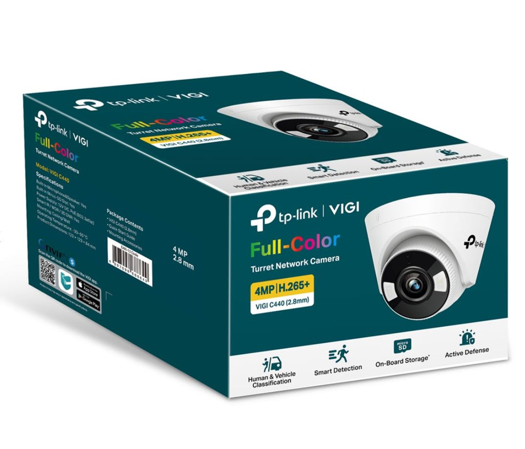 TP-Link VIGI 5MP C450(2.8mm)  Full-Colour Turret Network Camera 2.8mm Lens, Smart Detection, 2YW (LD)