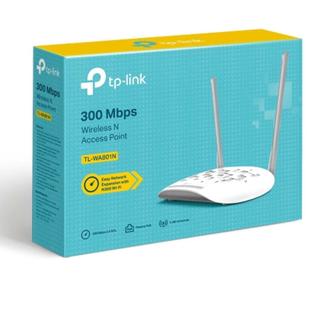 TP-Link TL-WA801N 300Mbps Wireless N Access Point, Multiple Operation Modes, WPA2, Included Passive POE Injector