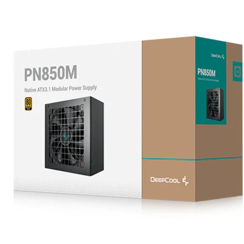 DeepCool PN850M 850W 80+ Gold Certified Fully Modular ATX Power Supply, 120mm Fan, Japanese Capacitors,  DC to DC, ATX12V V3.1, 100,000 MTBF, 90% Effi