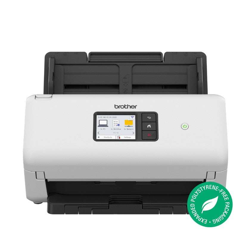 Brother ADS-3350W  ADVANCED DOCUMENT SCANNER (40PPM) network scanner, w/ 7.1cm touchscreen LCD  WiFi (2.4G)