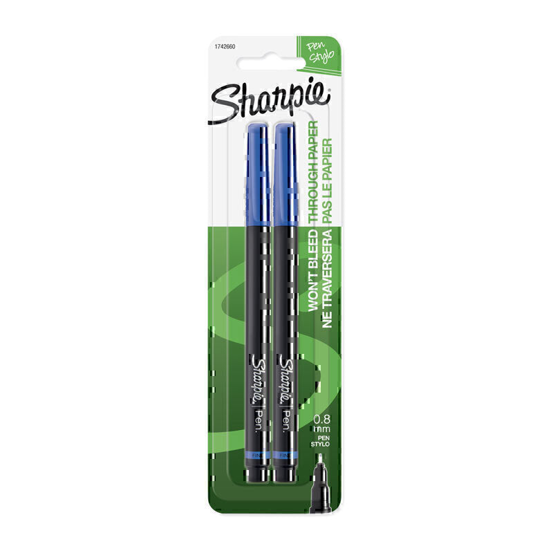 Sharpie Pen Fine Blu Pk2 Bx6