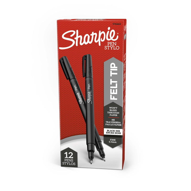 Sharpie Fineliner Pen Blk Bx12