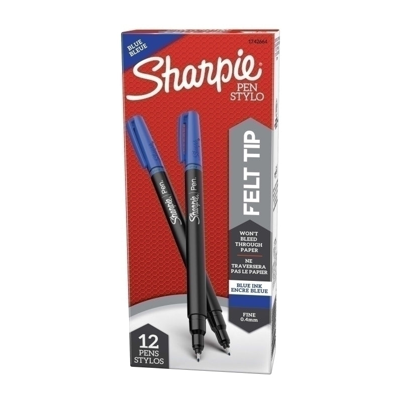 Sharpie Pen Fineliner Blu Bx12