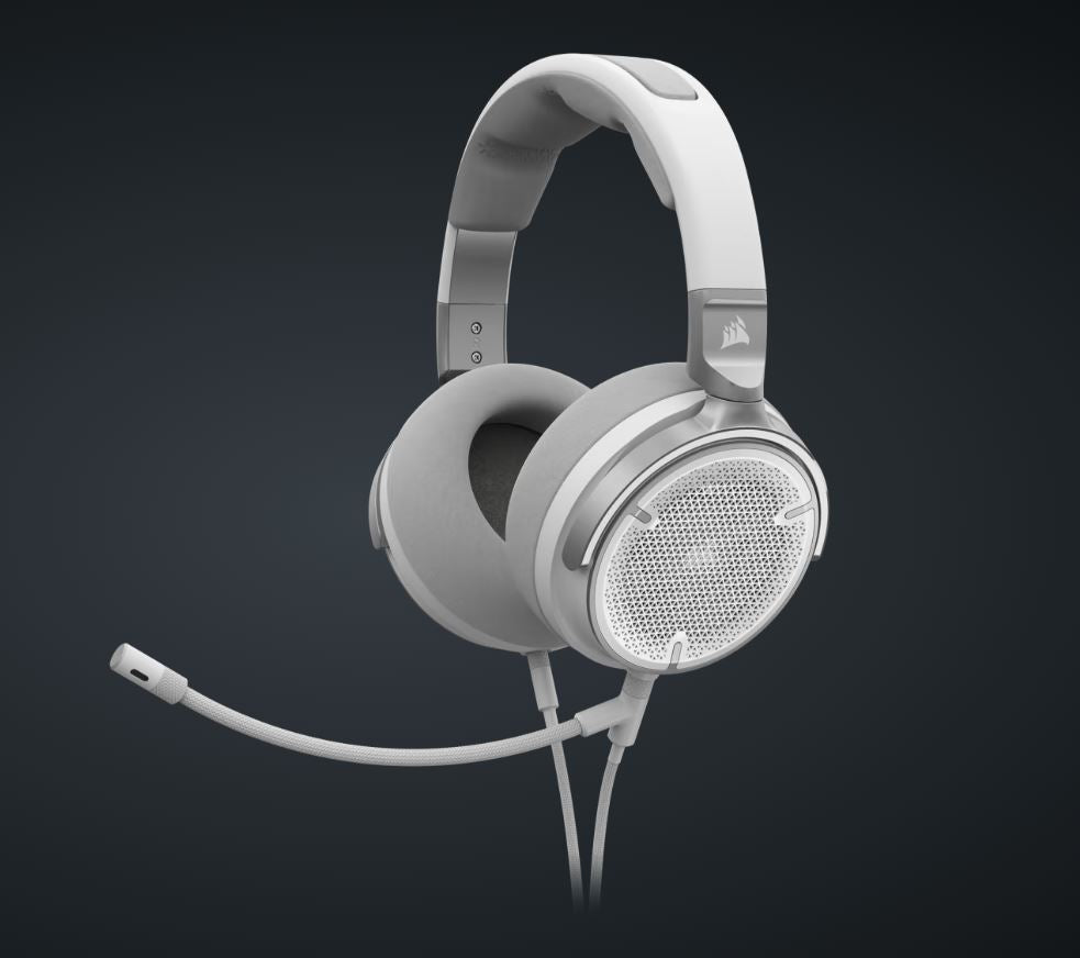 Corsair Virtuoso Pro White 7.1 Audio. High Fidelity Ultra Comfort, Broadcast Grade Microphone, USB and 3.5mm. Headset, Headphone