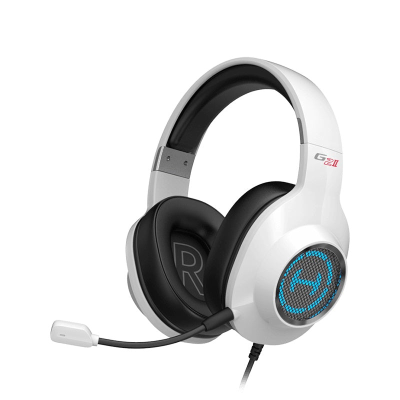 Edifier G2II 7.1 Surround Sound USB Gaming Headset with Microphone, RGB Lighting, 360 Degree Surround Sound Effects, 50mm NdFeB- WHITE