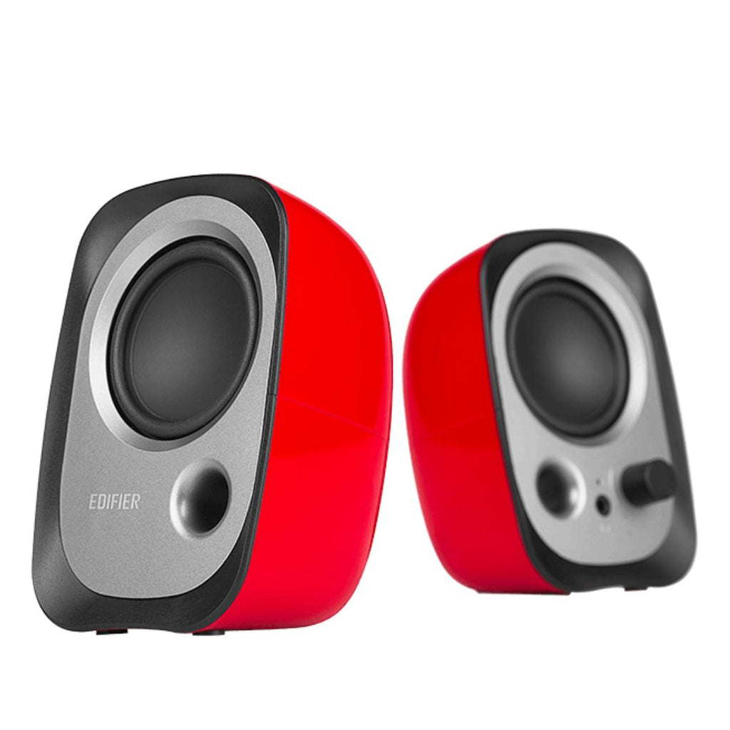 Edifier R12U USB Compact 2.0 Multimedia Speakers System (Red) - 3.5mm AUX/USB/Ideal for Desktop,Laptop,Tablet or Phone