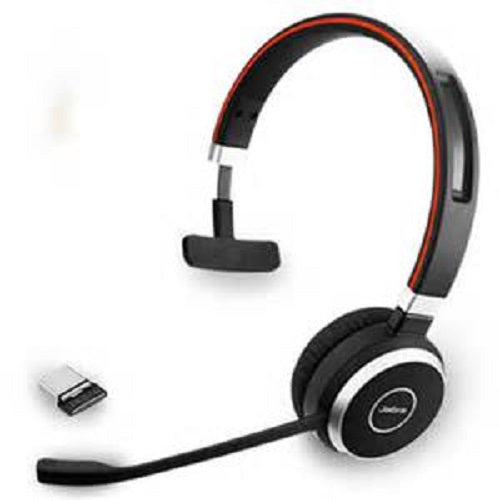 Jabra Evolve 65 SE UC Mono Wireless Headset, Includes Charging Stand   Link380a Dongle, 2yrs Warrenty